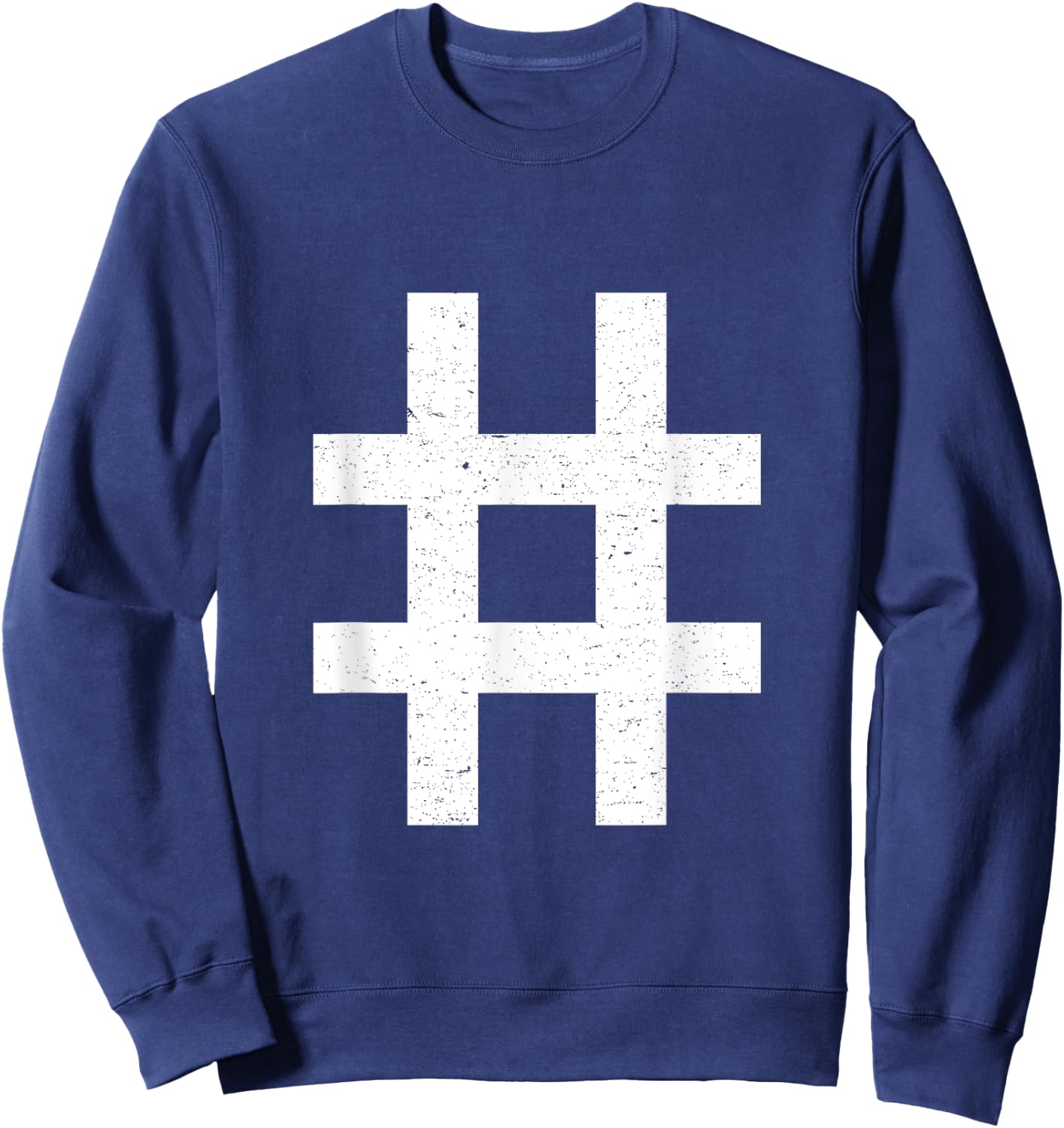 Number Sign Hashtag Pound Symbol Initial Spelling, Varsity Sweatshirt - Sweatshirt | Navy