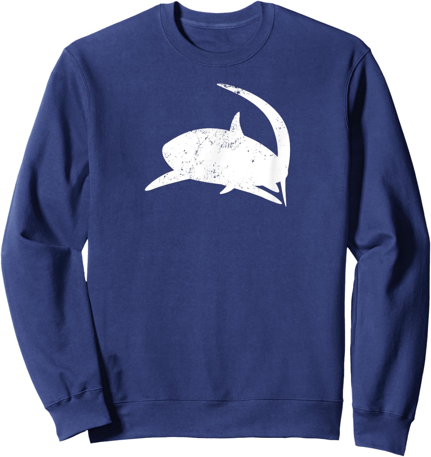 Vintage Distressed Style Thresher Shark Sweatshirt - Sweatshirt | Navy