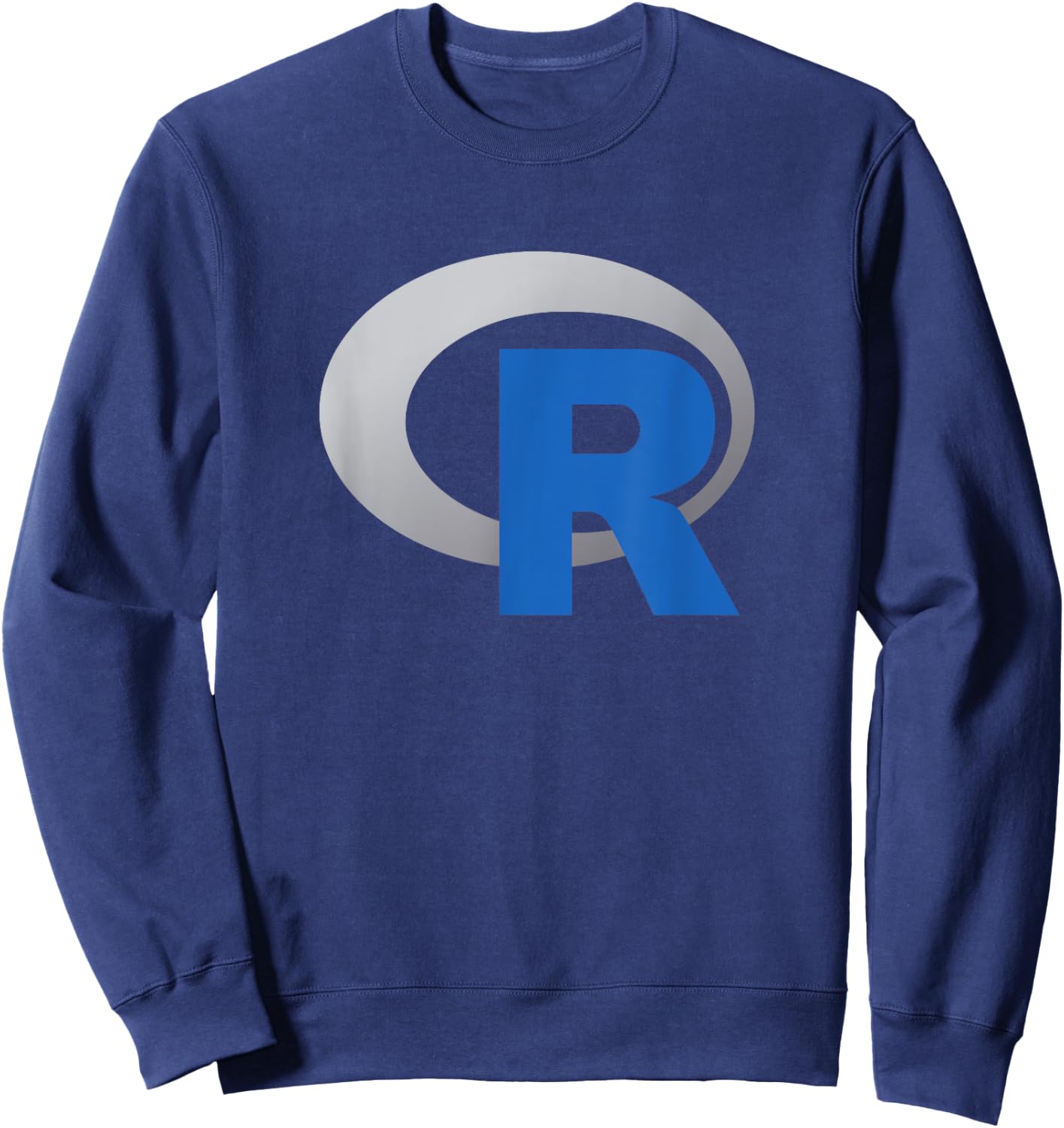 R Official Logo Programming Language Sweatshirt - Sweatshirt | Navy