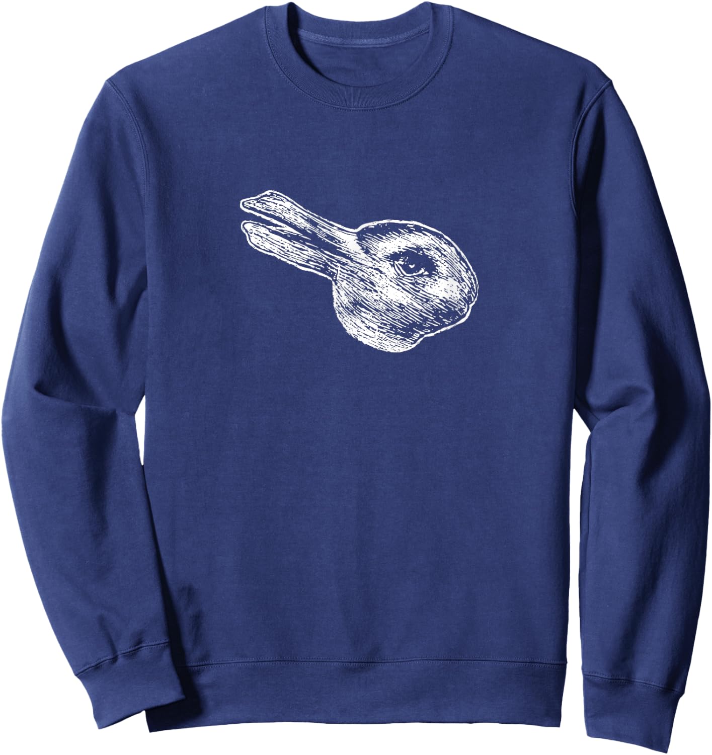 Wittgenstein Rabbit Duck Philosopher Optical Illusion Shirt Sweatshirt - Sweatshirt | Navy