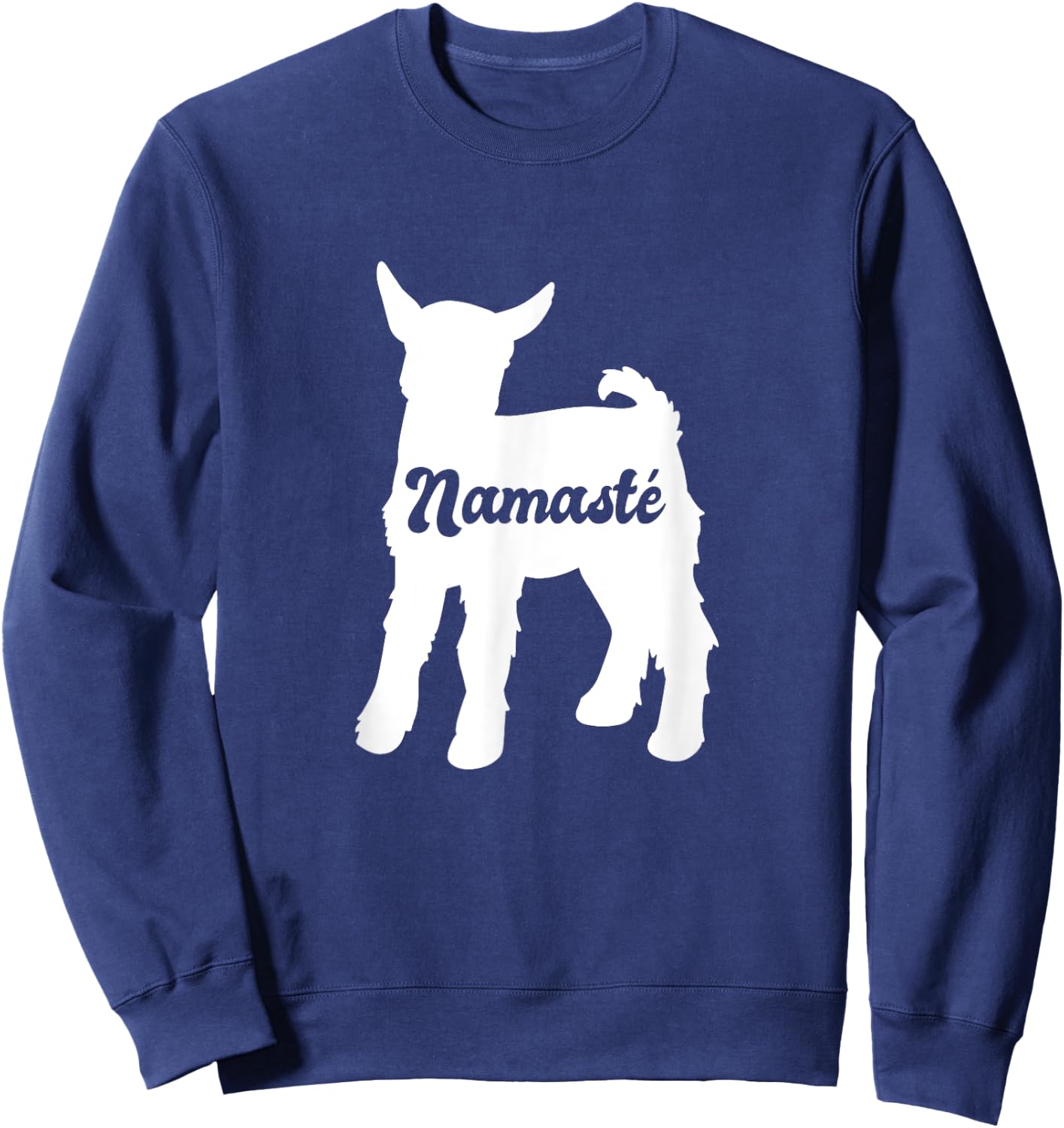 Namaste Cute Goat Yoga Sweatshirt - Sweatshirt | Navy