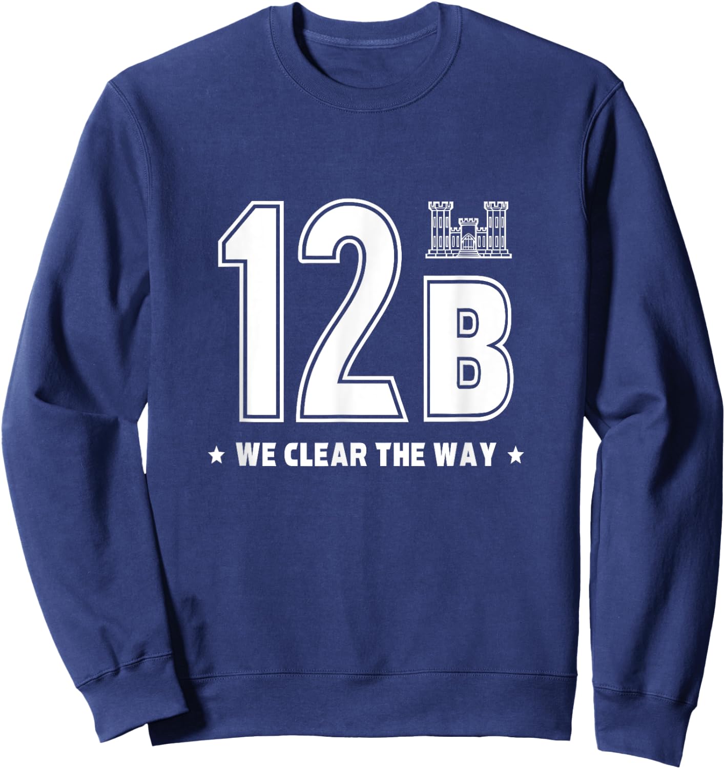 12 Bravo Army Combat Engineer Soldier Sweatshirt - Sweatshirt | Navy