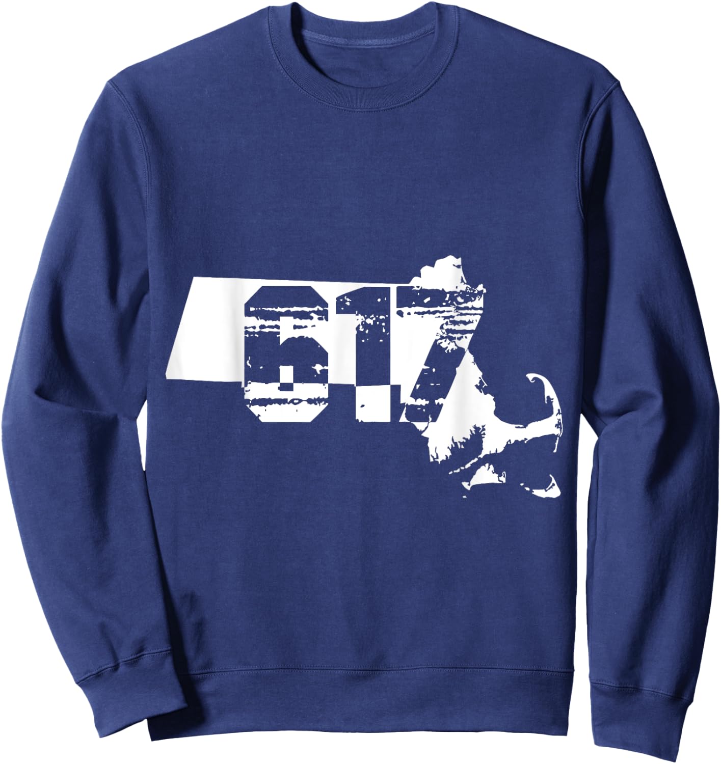Boston Massachusetts 617 Area Code Sweatshirt - Sweatshirt | Navy