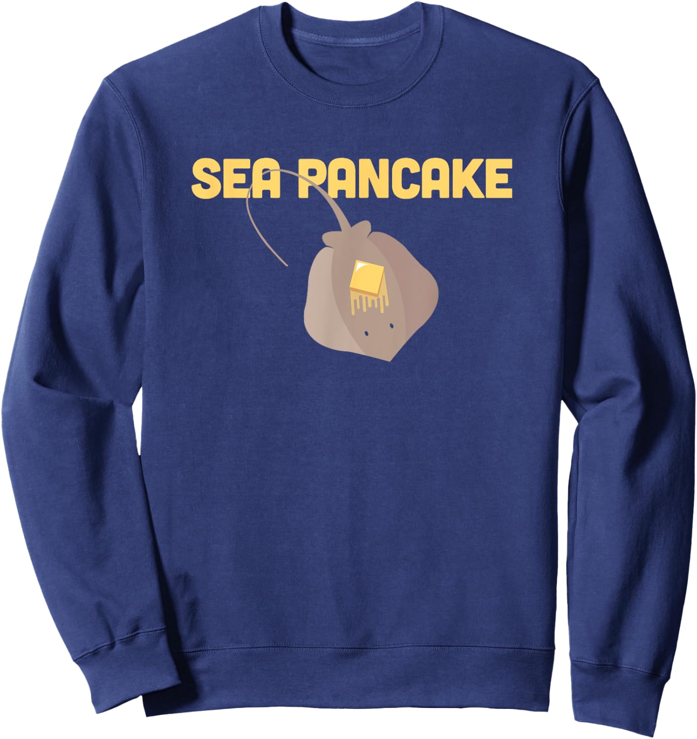 Sting Ray, Ocean Creature, & Skate / Pancake Stingray Sweatshirt - Sweatshirt | Navy