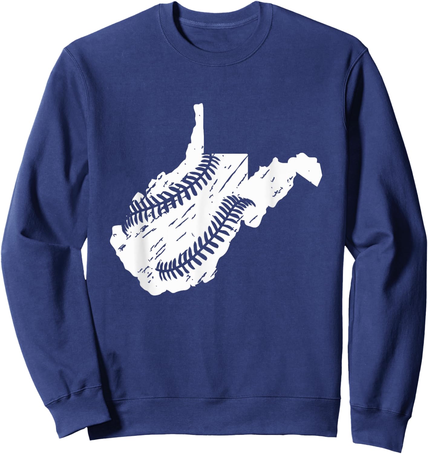 West Virginia Baseball Laces , women, kids Sweatshirt - Sweatshirt | Navy