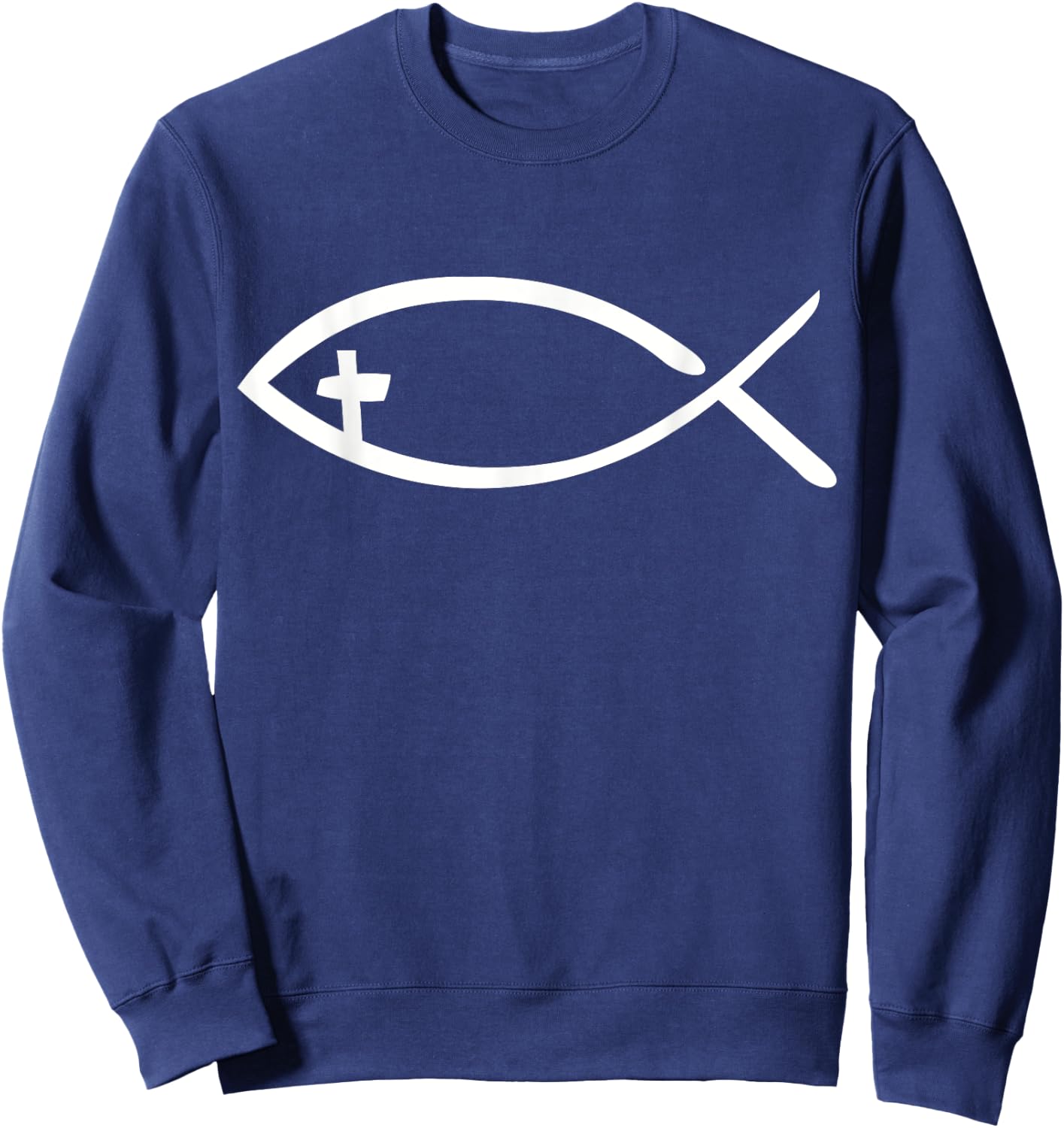 Jesus fish Sweatshirt - Sweatshirt | Navy