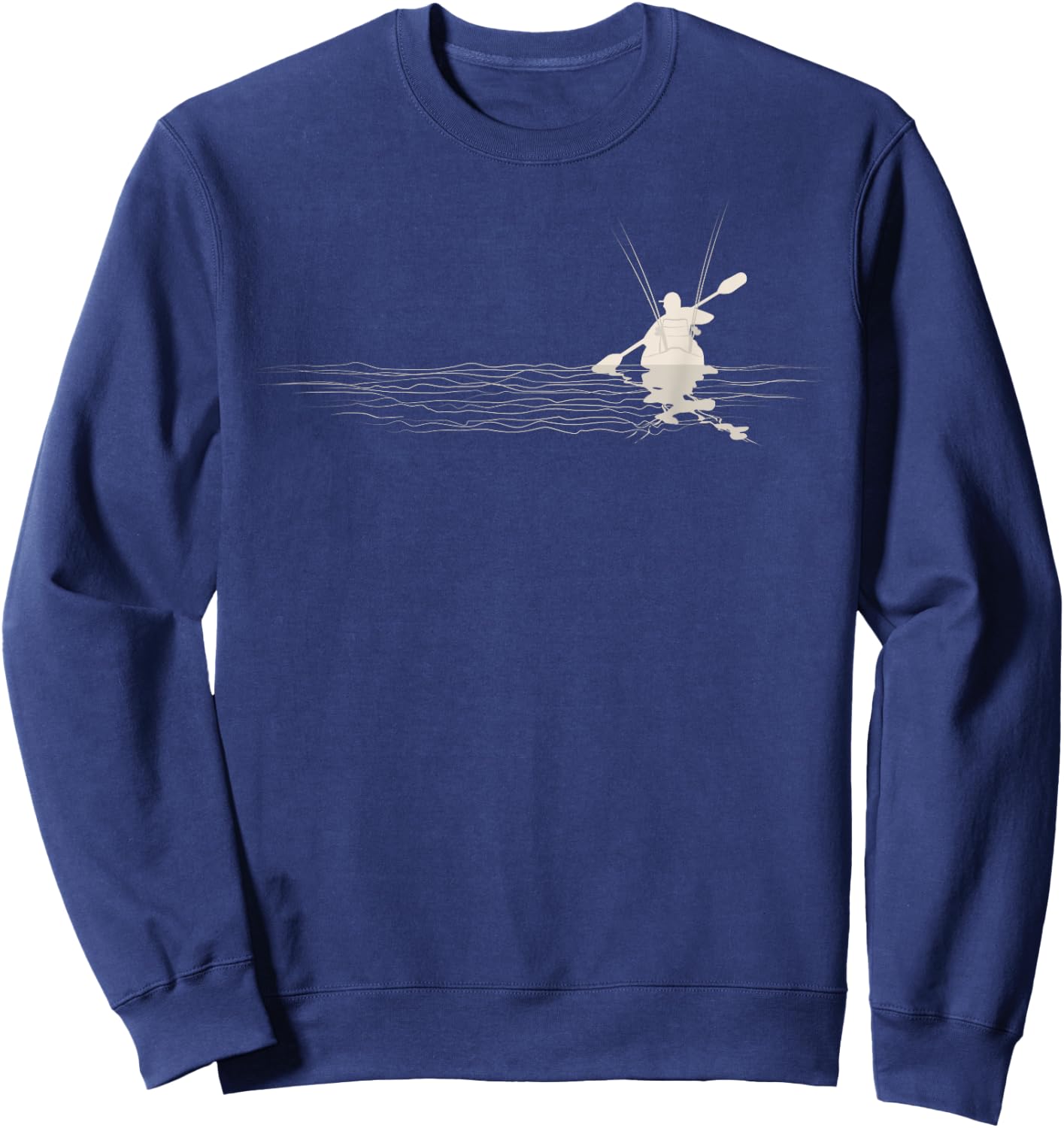 Kayak Fishing Graphic Kayak Anglers Kayaking Fisherman Sweatshirt - Sweatshirt | Navy