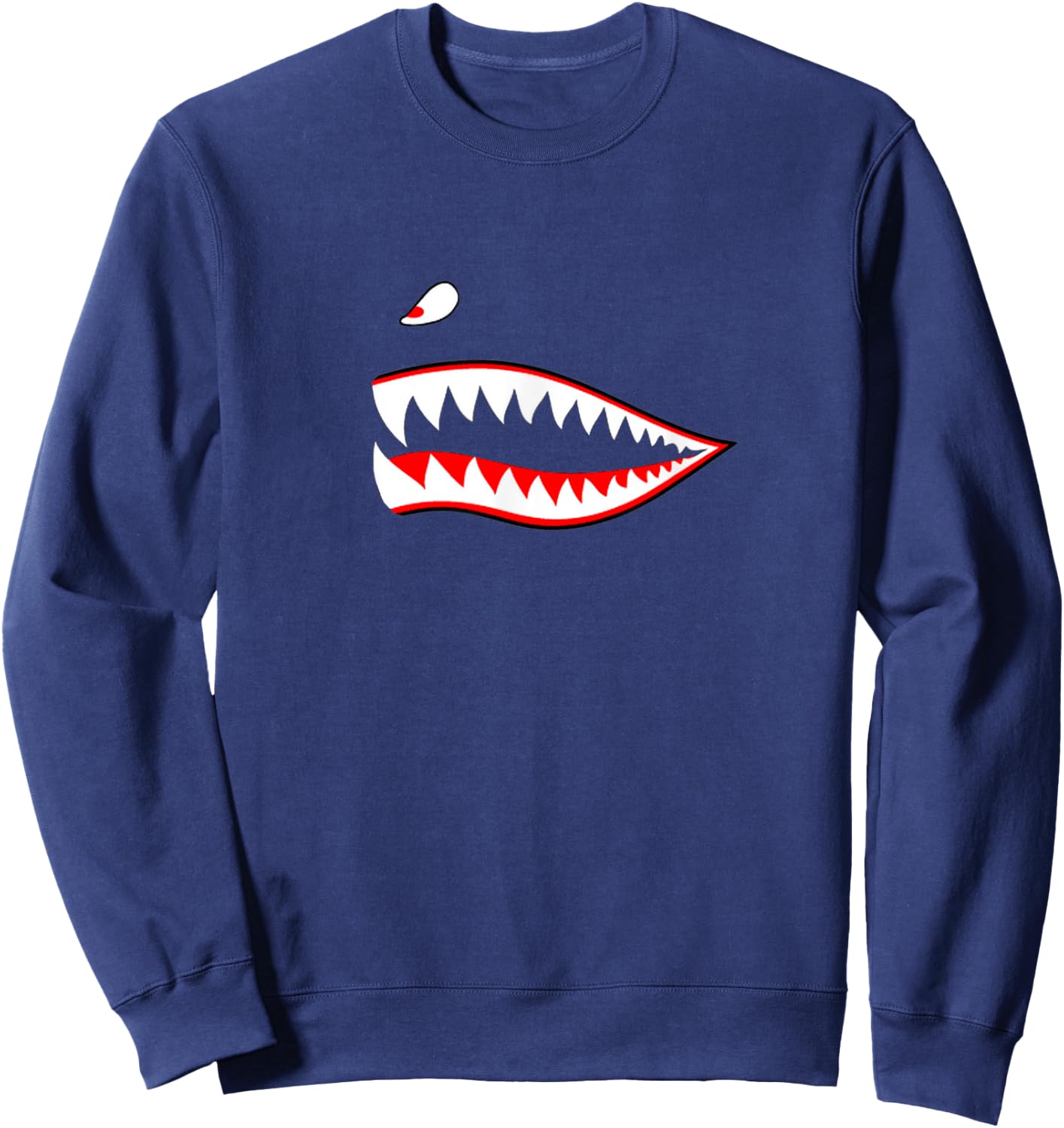 Shark Teeth P-40 P40 Warhawk Airplane Vintage WWII WW2 Sweatshirt - Sweatshirt | Navy