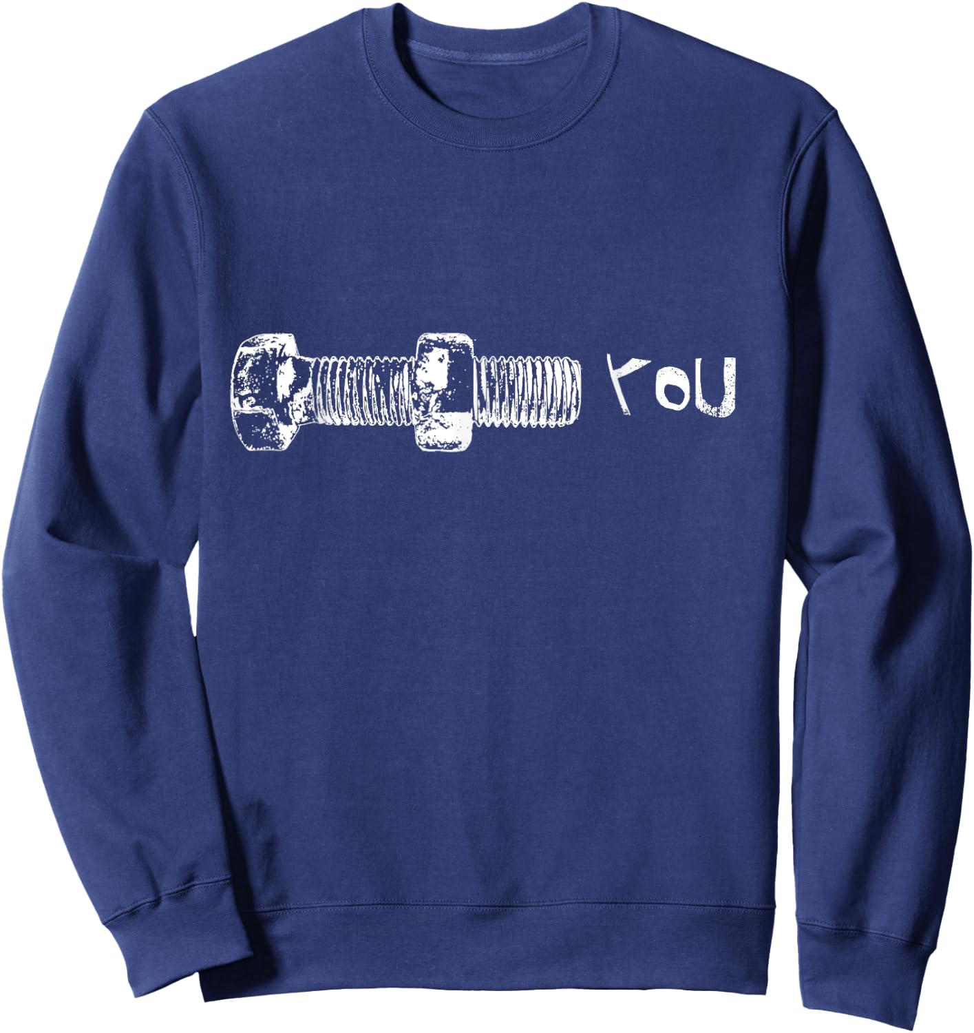 Screw you shirt - screw you t shirt black Sweatshirt - Sweatshirt | Navy