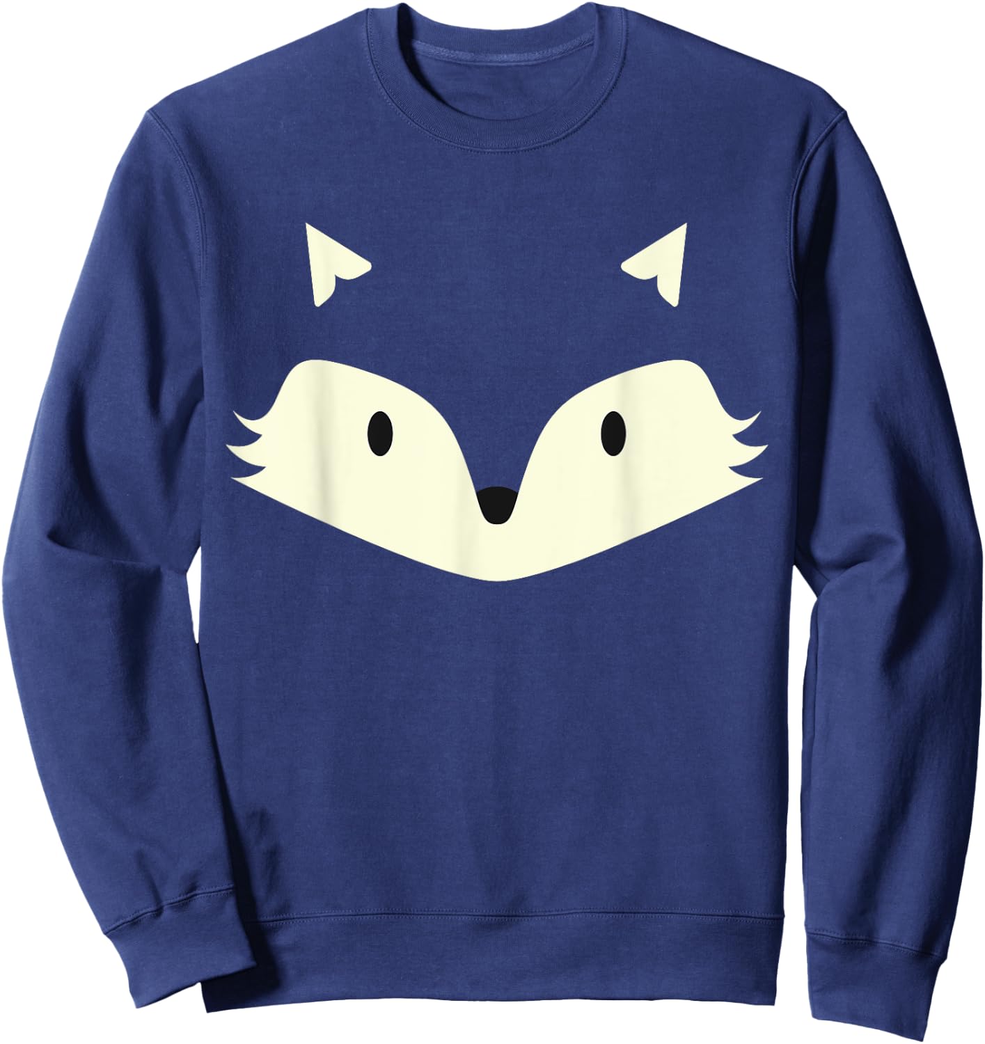 Funny Fox Face Cute Fox Costume For Kids Fox Sweatshirt - Sweatshirt | Navy