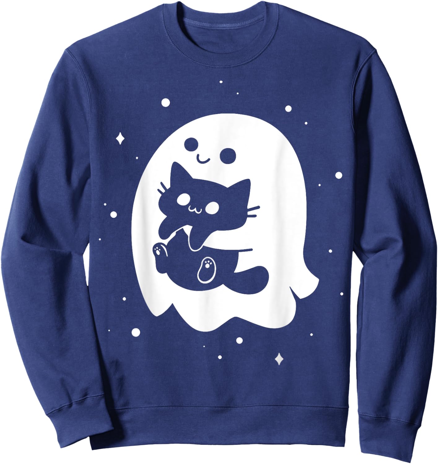 Ghost Spooky Cat Snatcher Sweatshirt - Sweatshirt | Navy