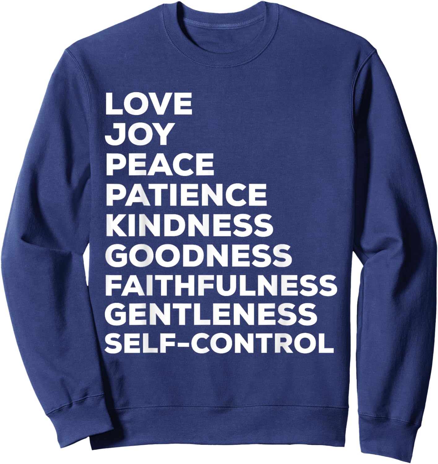 Fruits of the Spirit | Love Joy Peace Patience Sweatshirt - Sweatshirt | Navy