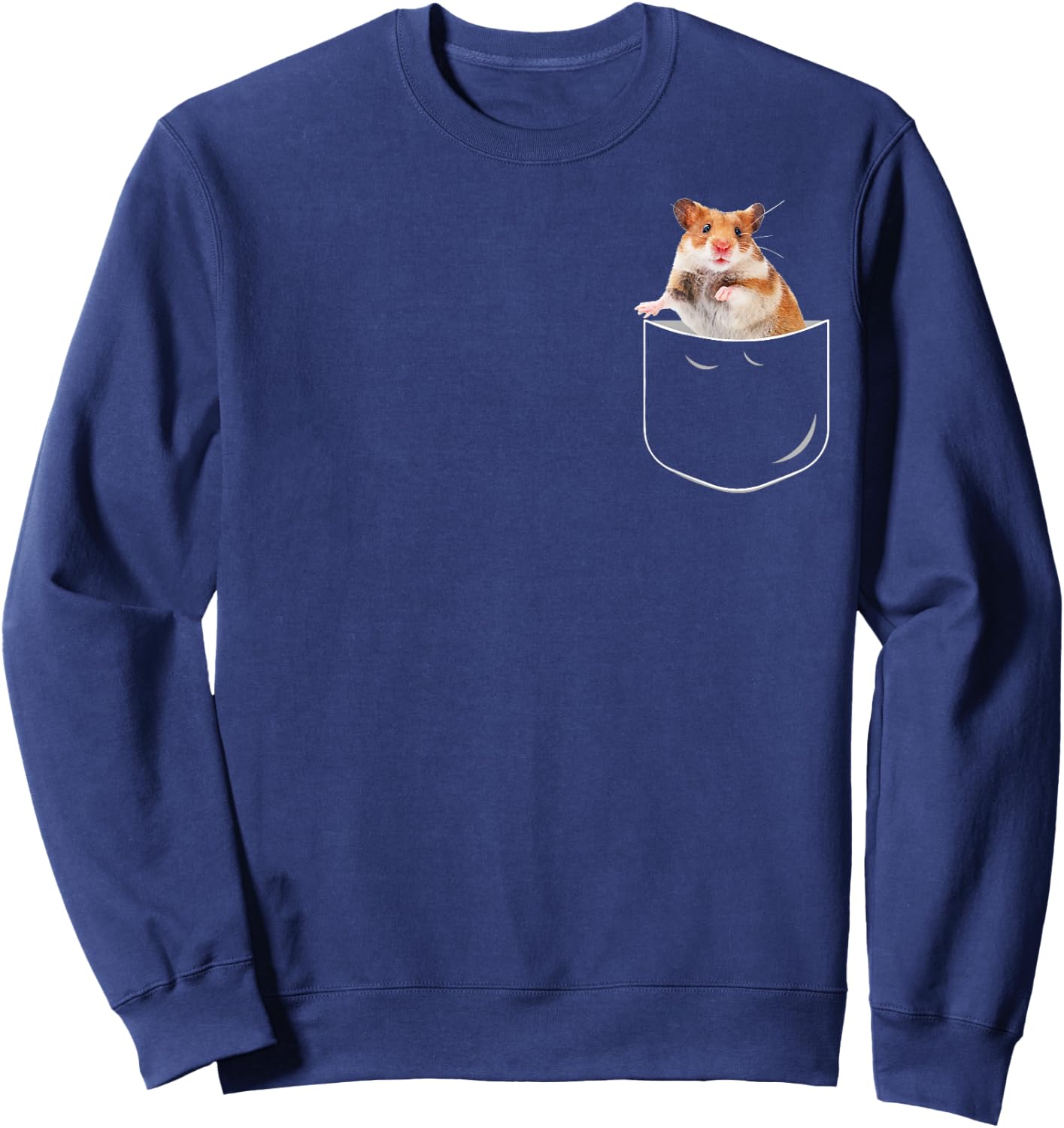 Pocket Hamster Shirt, Funny Hamster In Pocket Gift Sweatshirt - Sweatshirt | Navy