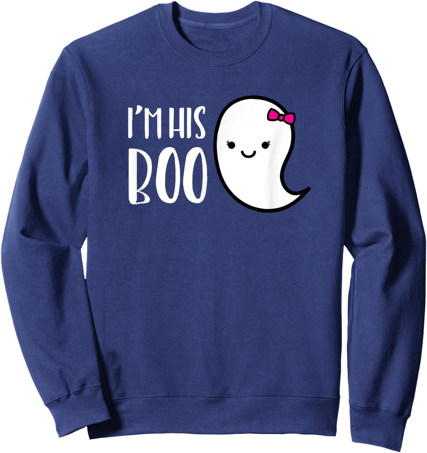 MATCHING SET I'm His or Her Boo Halloween Ghost Couple Shirt Sweatshirt - Sweatshirt | Navy