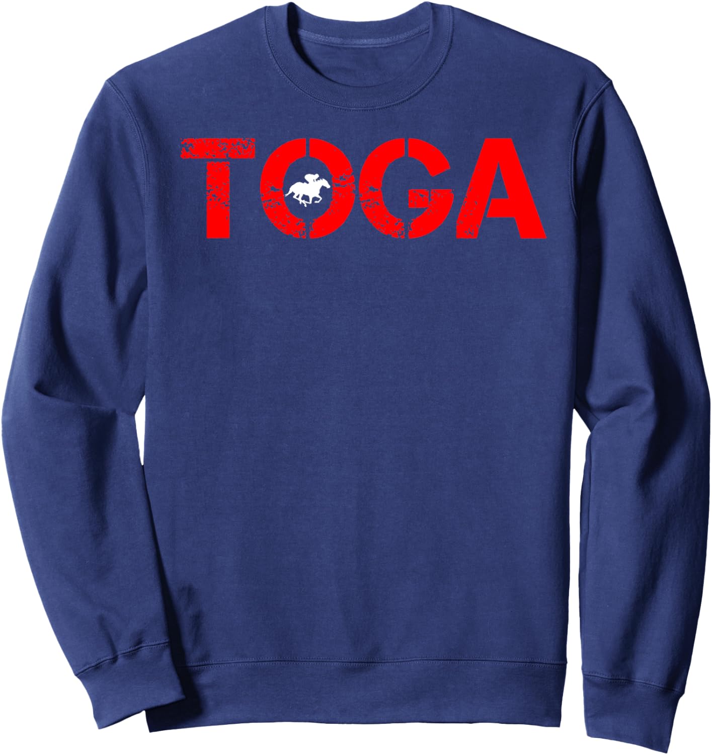 Toga Saratoga Springs Horse Racing Sweatshirt - Sweatshirt | Navy