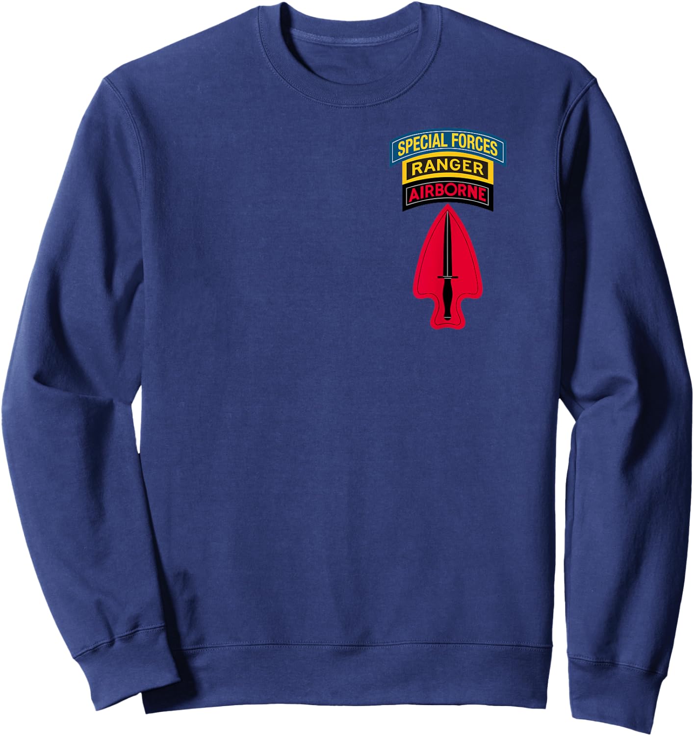 USASOC Shirt - Delta Force - Ranger SF Tab SFOD-D - Classic Sweatshirt - Sweatshirt | Navy