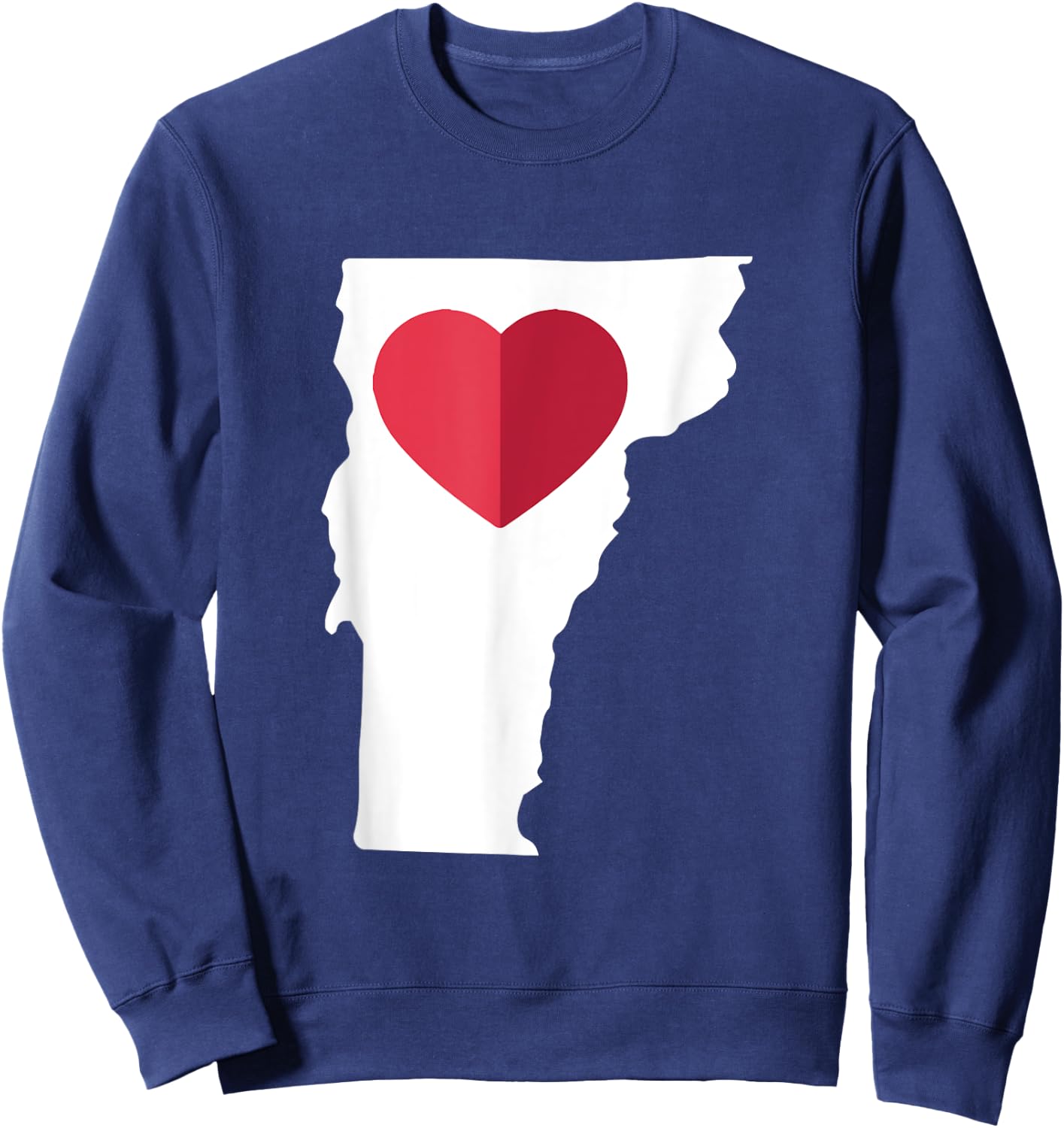 I Love Vermont VT Funny State Pride Heart Gift Souvenir Sweatshirt - Sweatshirt | Navy