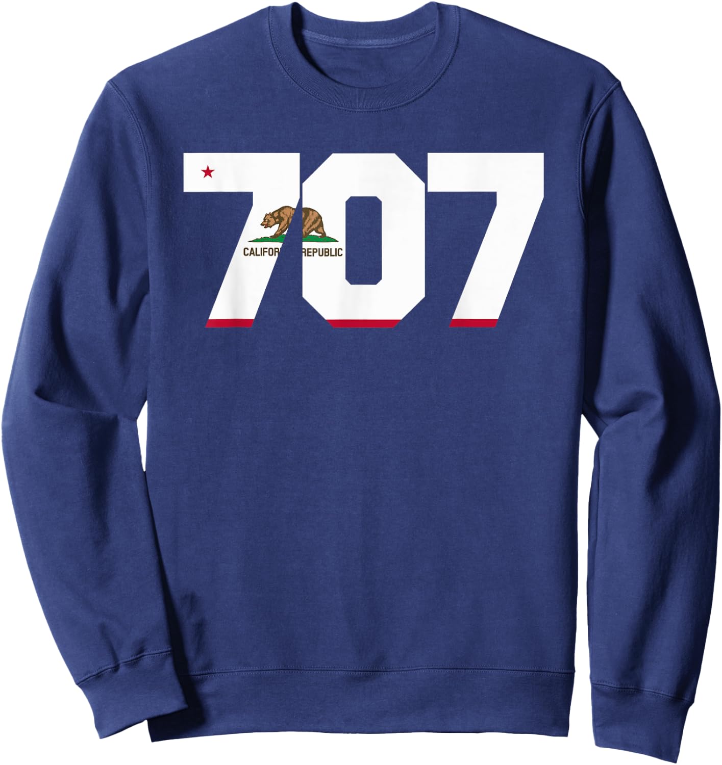 Area Code 707 shirt - Sonoma California Sweatshirt - Sweatshirt | Navy