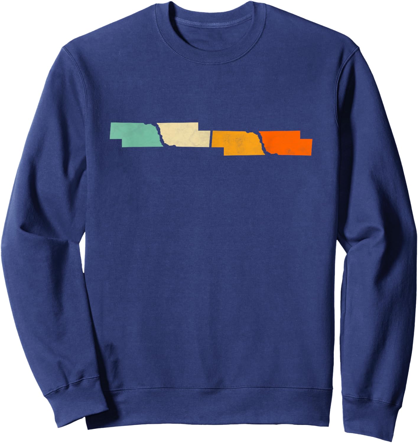 Vintage Retro 70s Nebraska Shirt For Nebraska Home Sweatshirt - Sweatshirt | Navy