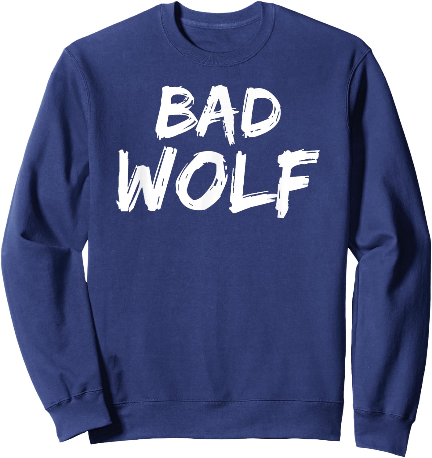 Bad Wolf In A Distressed Savage Look Shirt Sweatshirt - Sweatshirt | Navy
