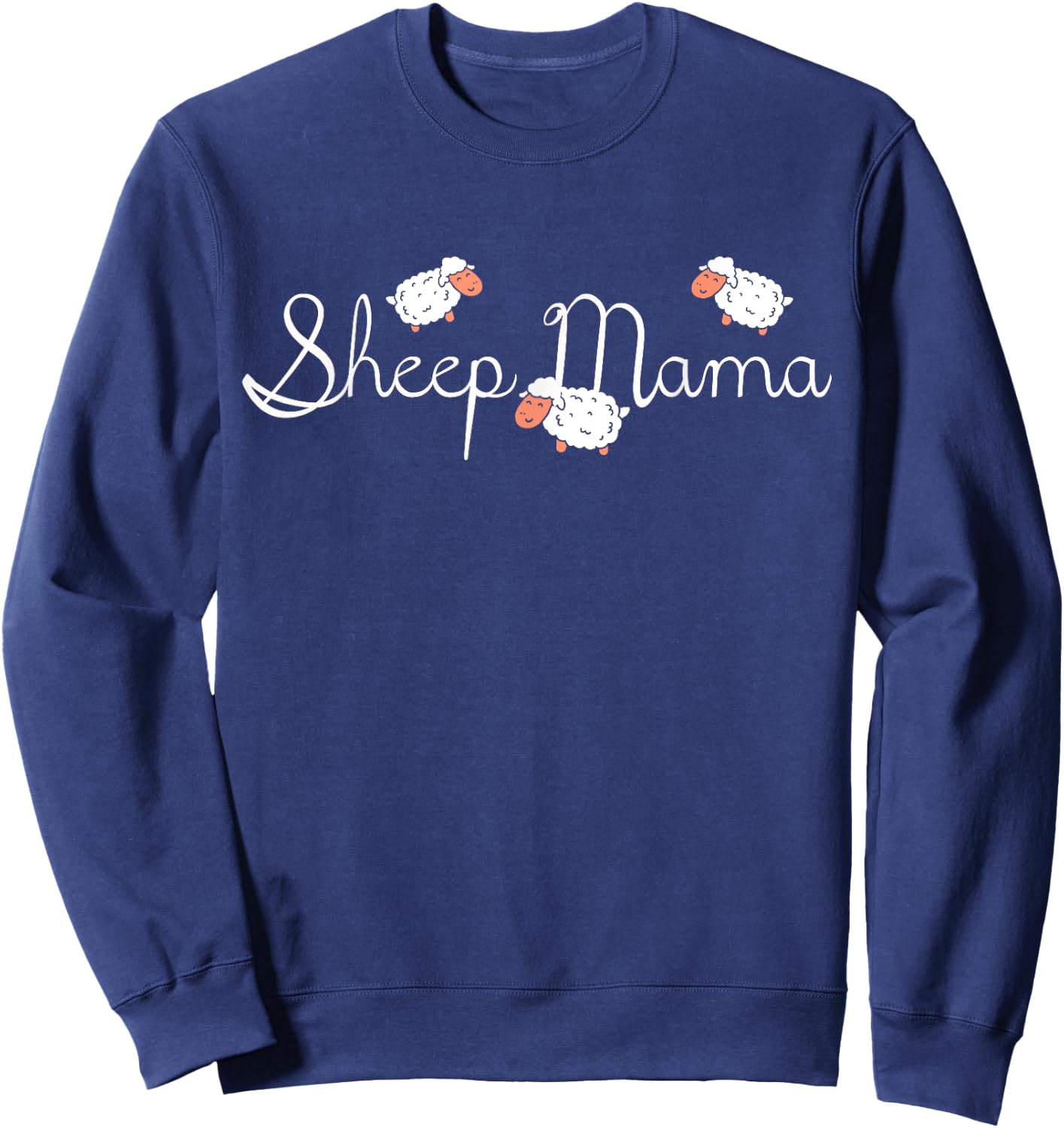 Sheep Mama Animal Mother's Day Gift Sweatshirt - Sweatshirt | Navy