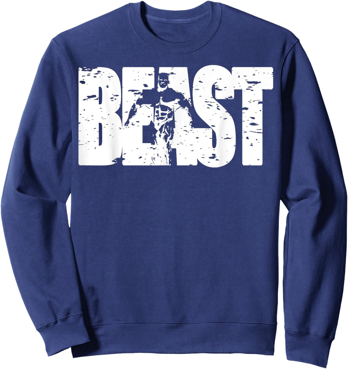 Beast Workout Clothes Gym Activewear Fitness Yoga. Sweatshirt - Sweatshirt | Navy