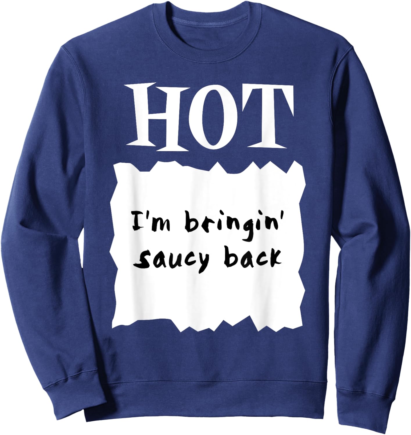 HOT SAUCES Group Halloween Costumes TACO SAUCE shirt Sweatshirt - Sweatshirt | Navy