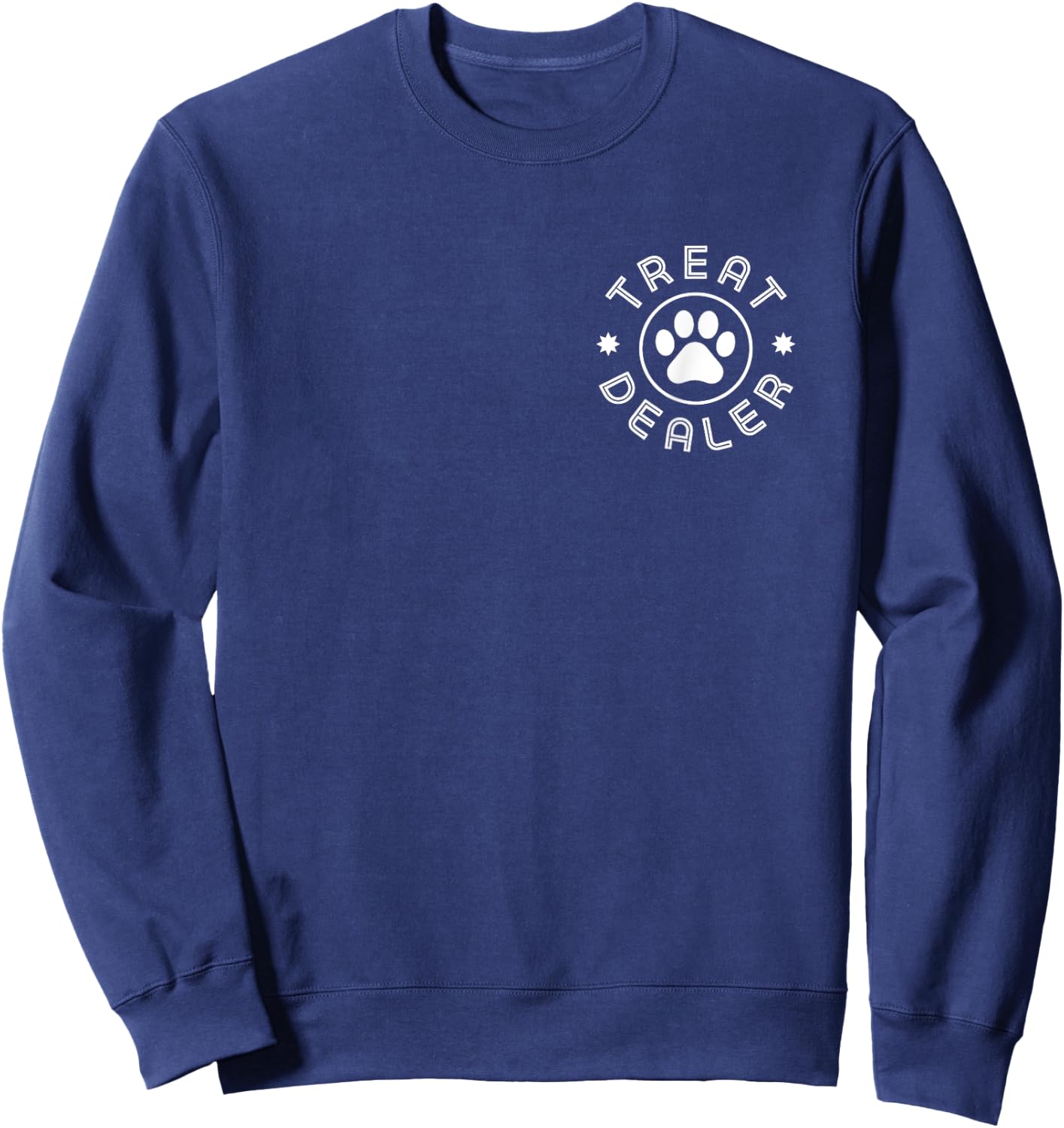 Treat Dealer Dog Lover gifts Minimal Paw Print Pet Owner Sweatshirt - Sweatshirt | Navy