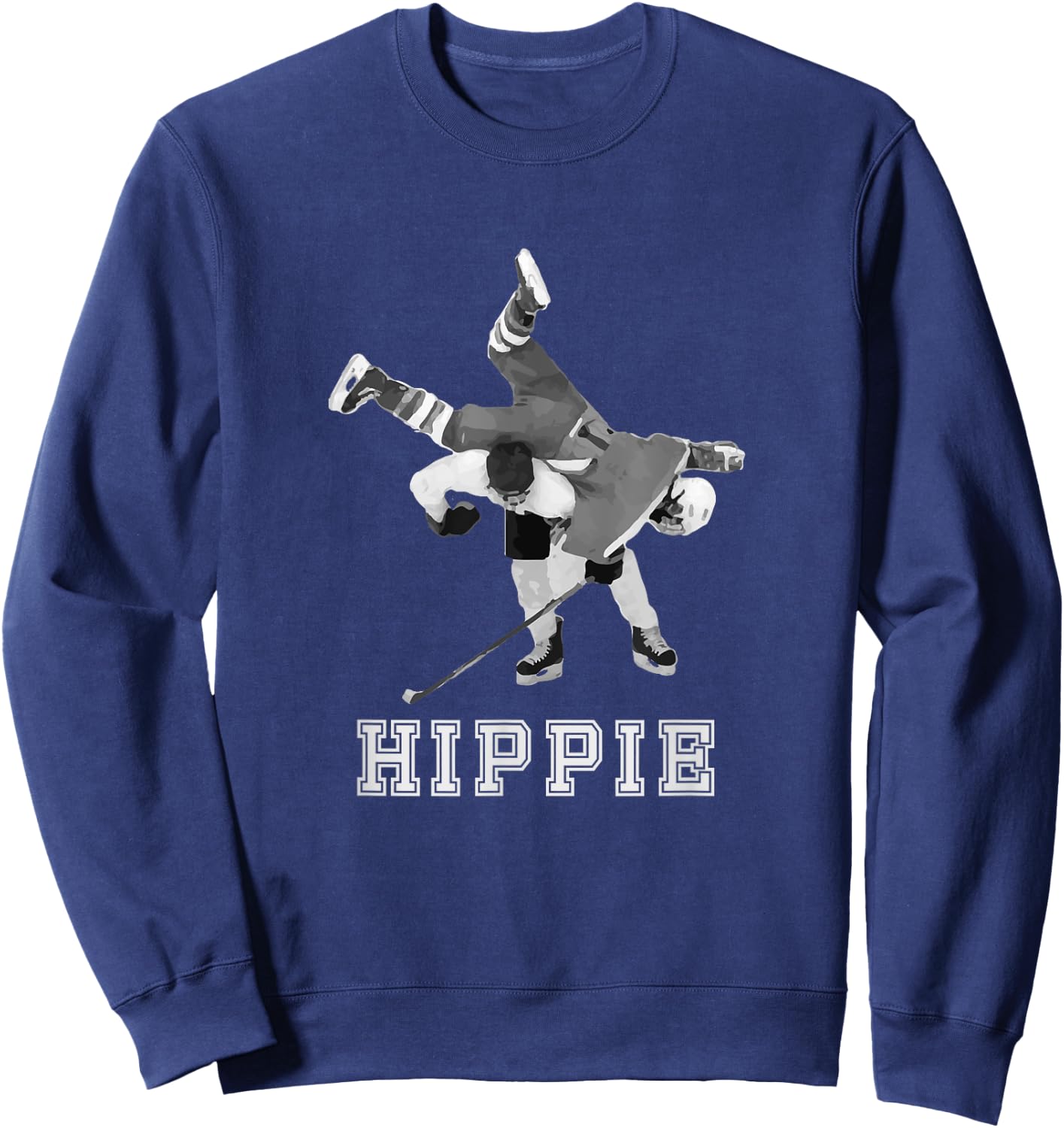 Hippie Hip Check Hockey Sweatshirt - Sweatshirt | Navy