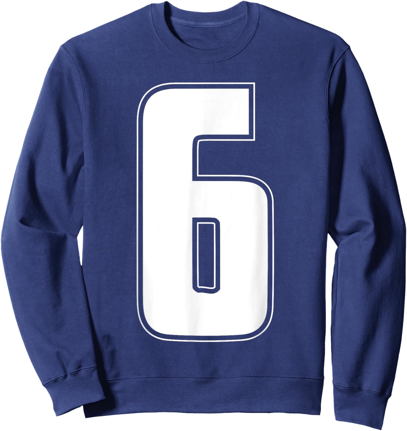 Halloween Group Costume #6 Sports Jersey Number 6 shirt Sweatshirt - Sweatshirt | Navy