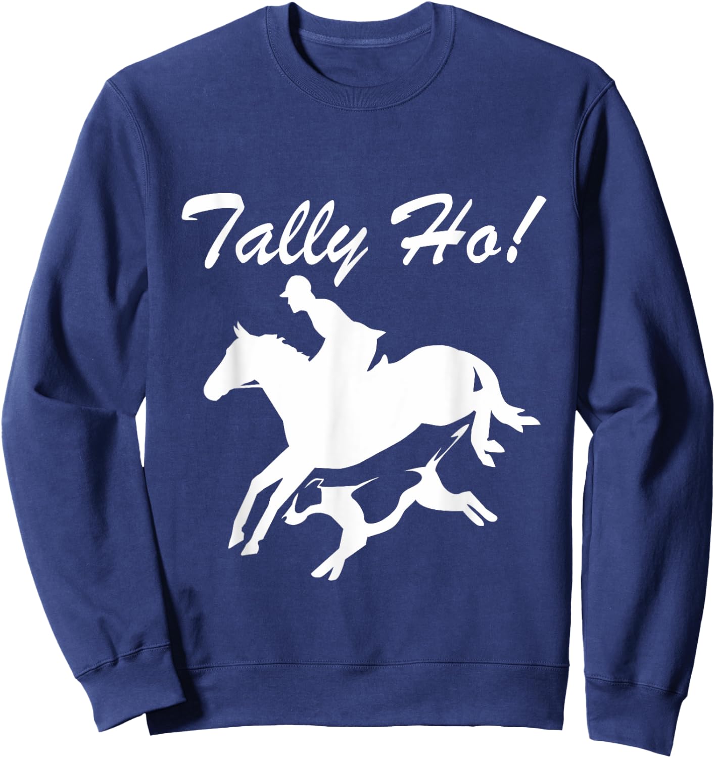 Tally Ho! Equestrian Hunt Club Horse & Hound Sweatshirt - Sweatshirt | Navy