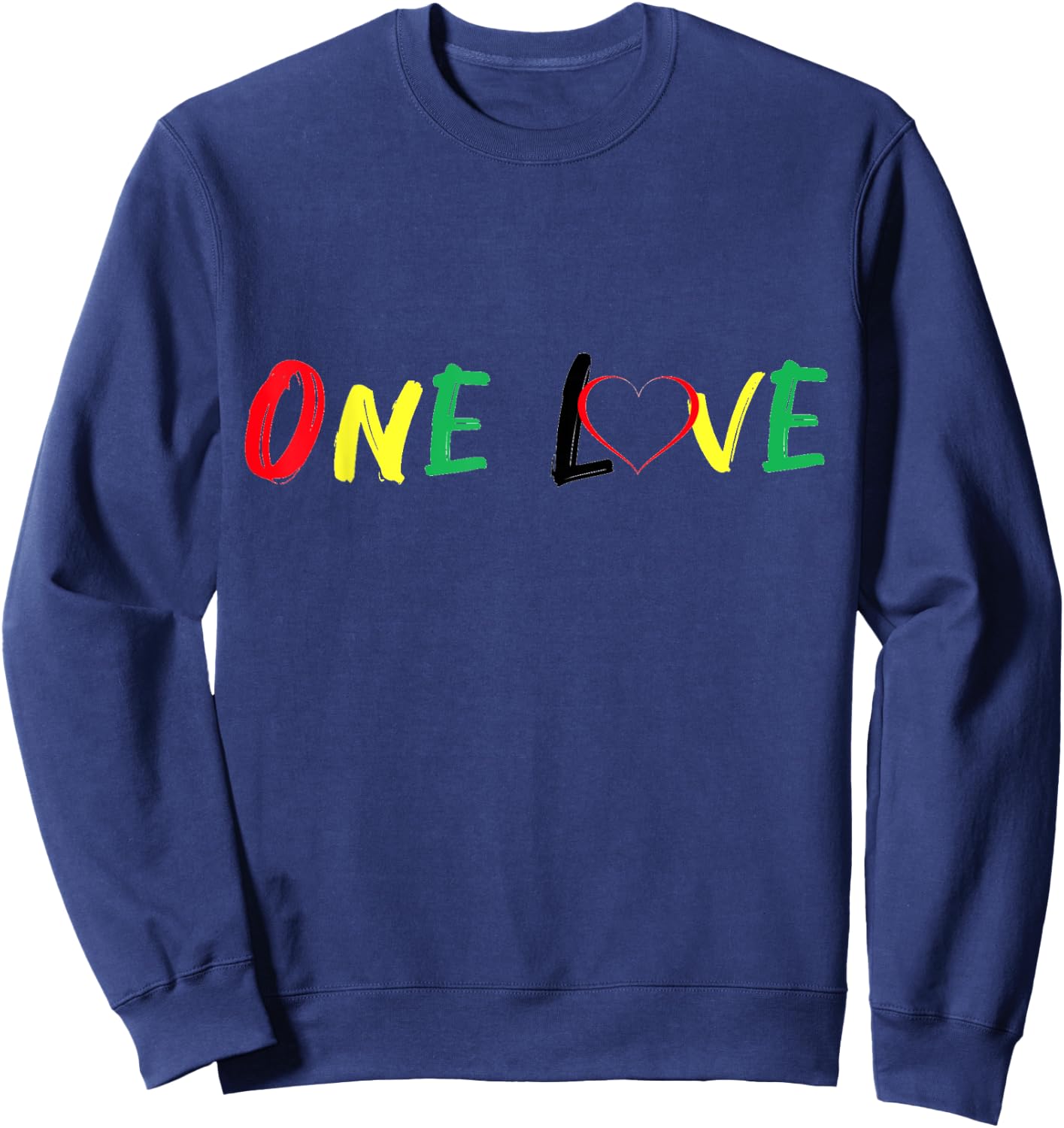 Reggae Rasta Lion Design Rastafari Jamaica Vibes Graphic Sweatshirt - Sweatshirt | Navy
