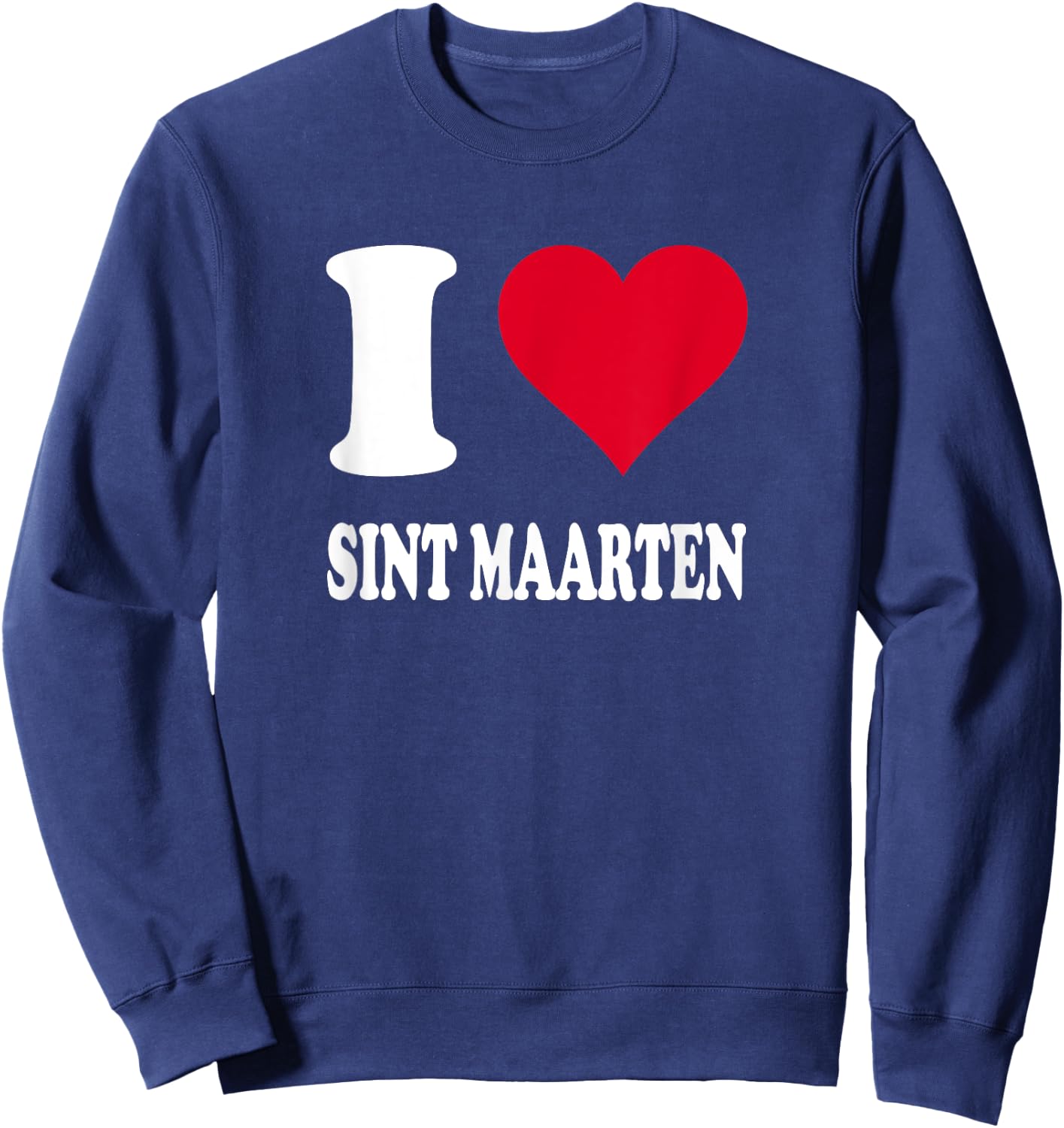Red Heart I Love Sint Maarten Sweatshirt - Sweatshirt | Navy