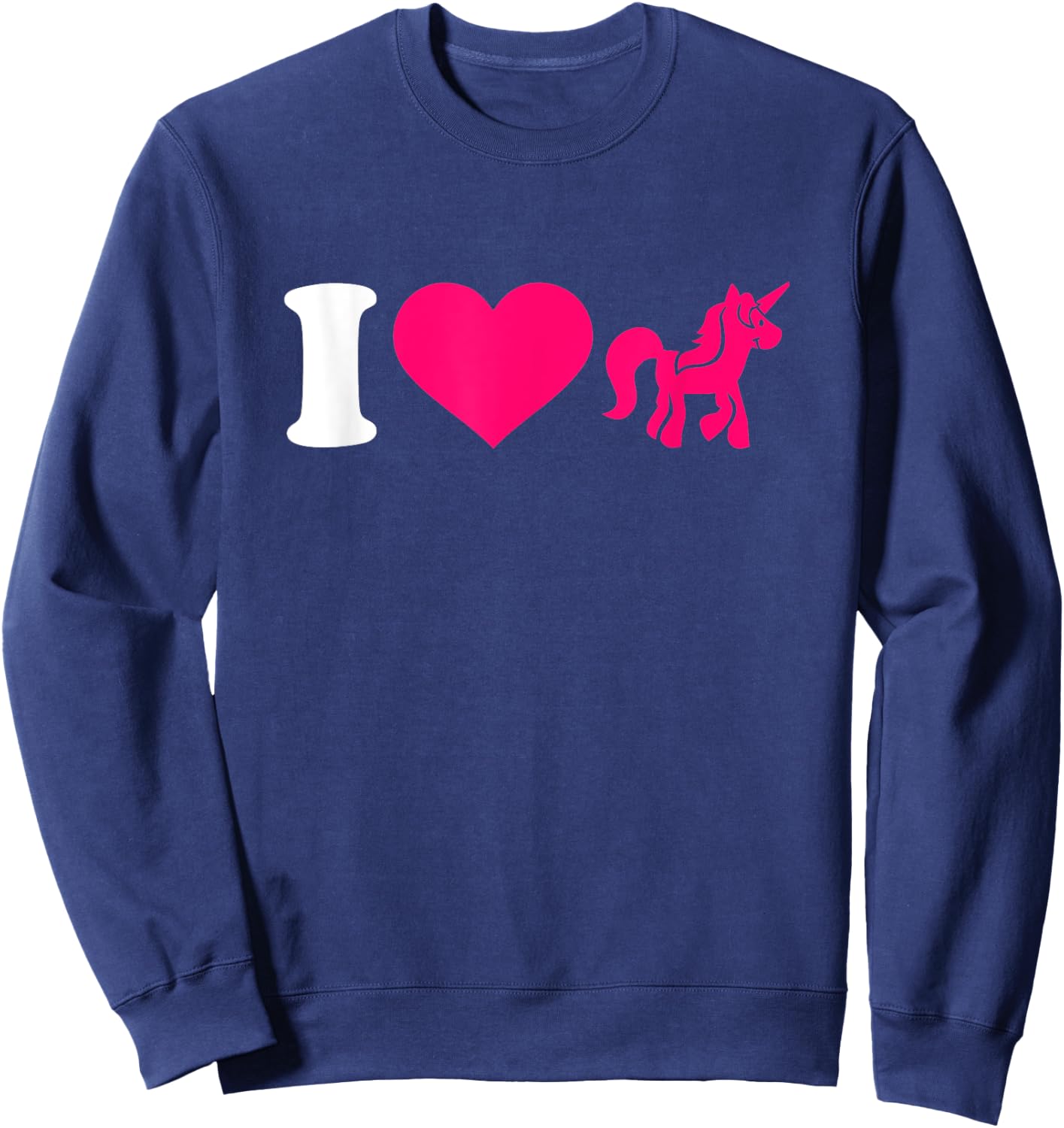 I love unicorns Sweatshirt - Sweatshirt | Navy