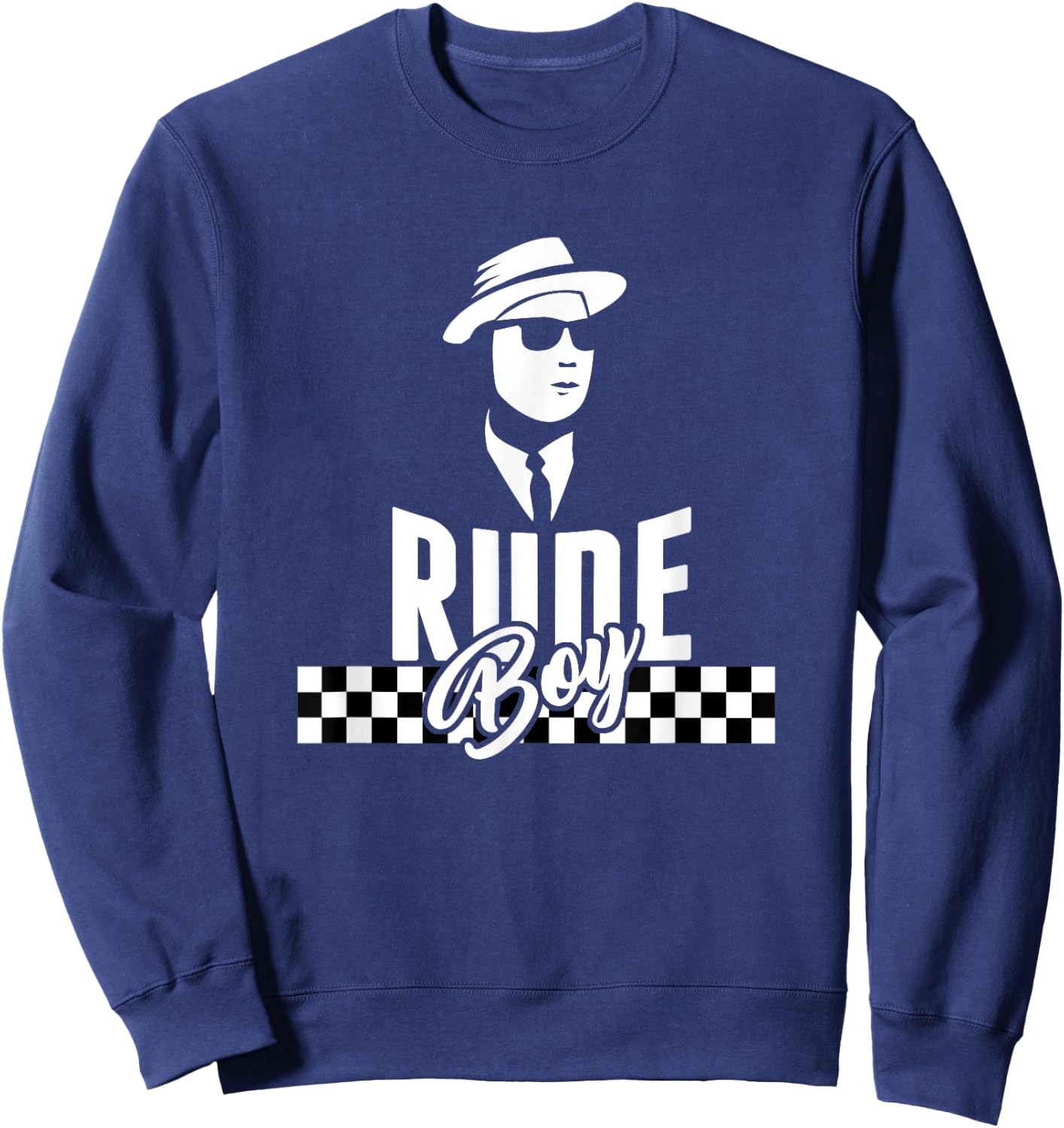 Ska Rude Boy Reggae Two Tone checkered music | gift Sweatshirt - Sweatshirt | Navy