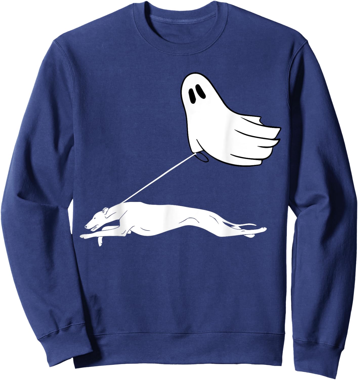 Ghost Greyhound Halloween Sweatshirt - Sweatshirt | Navy