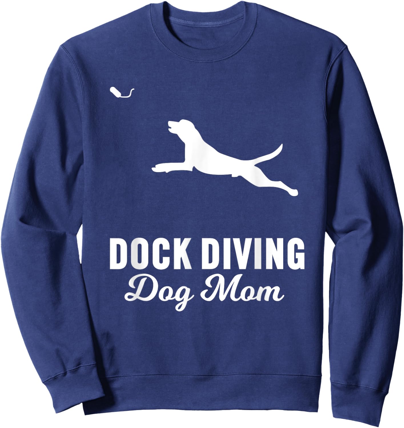 Dock Diving Dog Design for Dog Mom | Dog Jumping Swimming Sweatshirt - Sweatshirt | Navy