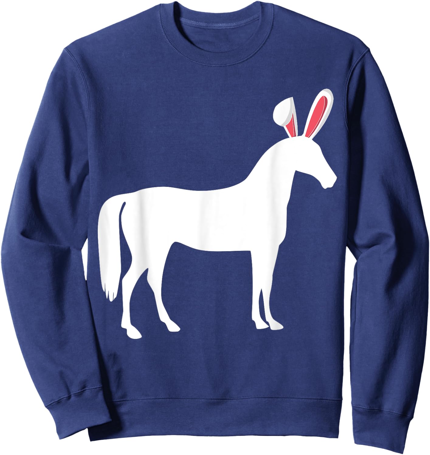 Horse Easter Bunny For Equestrian Kids & Adults Sweatshirt - Sweatshirt | Navy