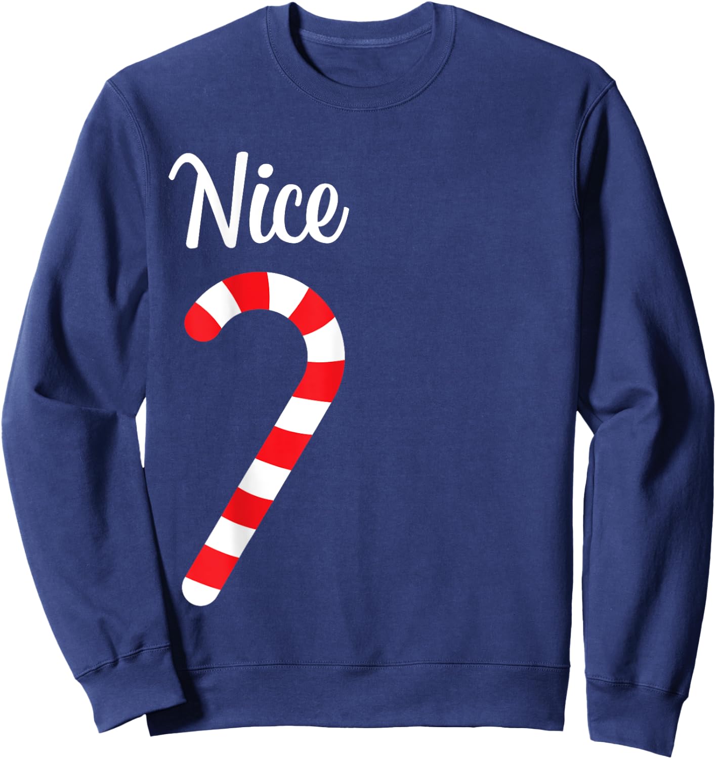 Matching Naughty and Nice Couples Christmas Pajamas Sweatshirt - Sweatshirt | Navy