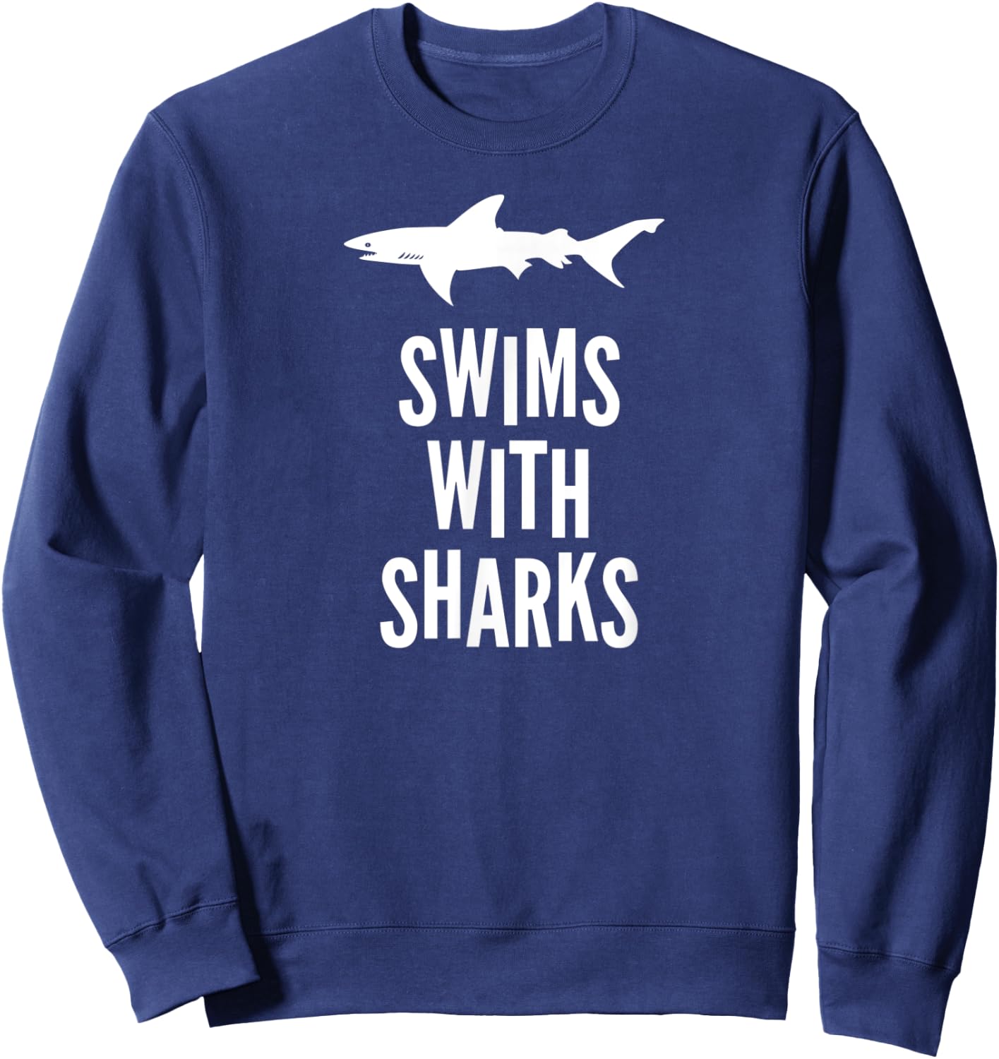 Swims With Sharks Sweatshirt - Sweatshirt | Navy