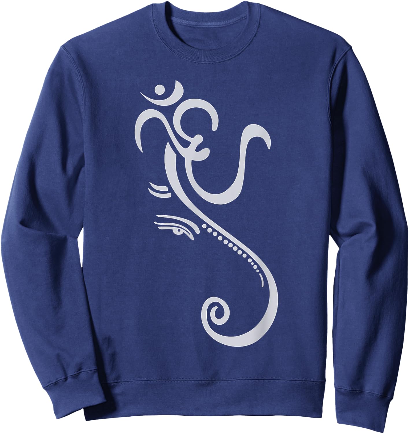 Ganesha Yoga -Adults Black Yoga Meditation Small Sweatshirt - Sweatshirt | Navy