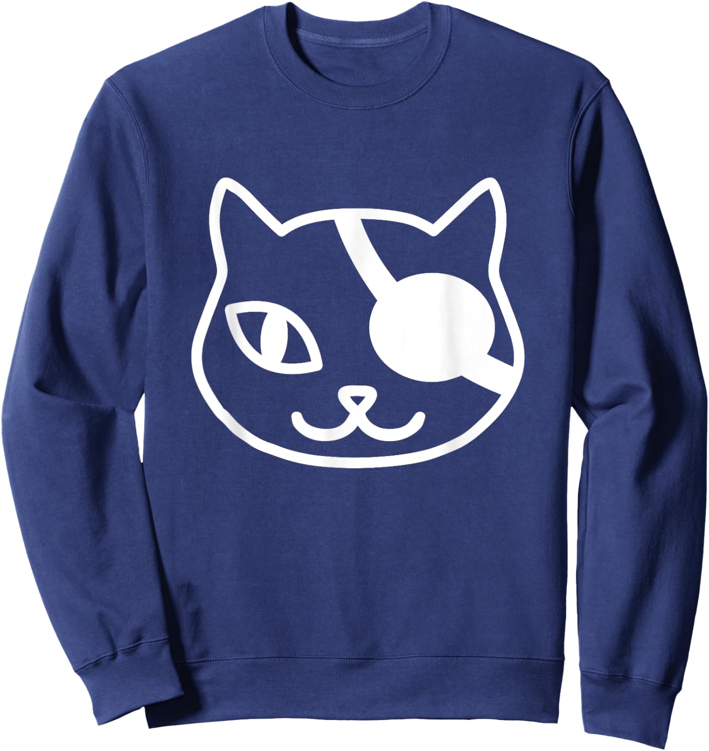 Cute Pirate Cat For Cat Lover Eye Patch Kitten Sweatshirt - Sweatshirt | Navy
