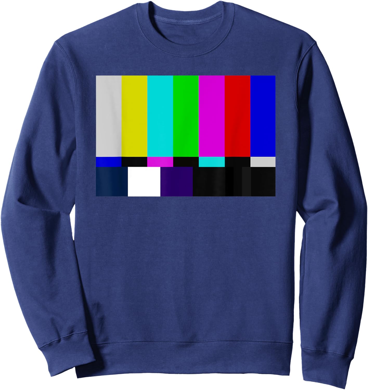 No TV Signal Television Screen Color Bars Test Cool Pattern Sweatshirt - Sweatshirt | Navy