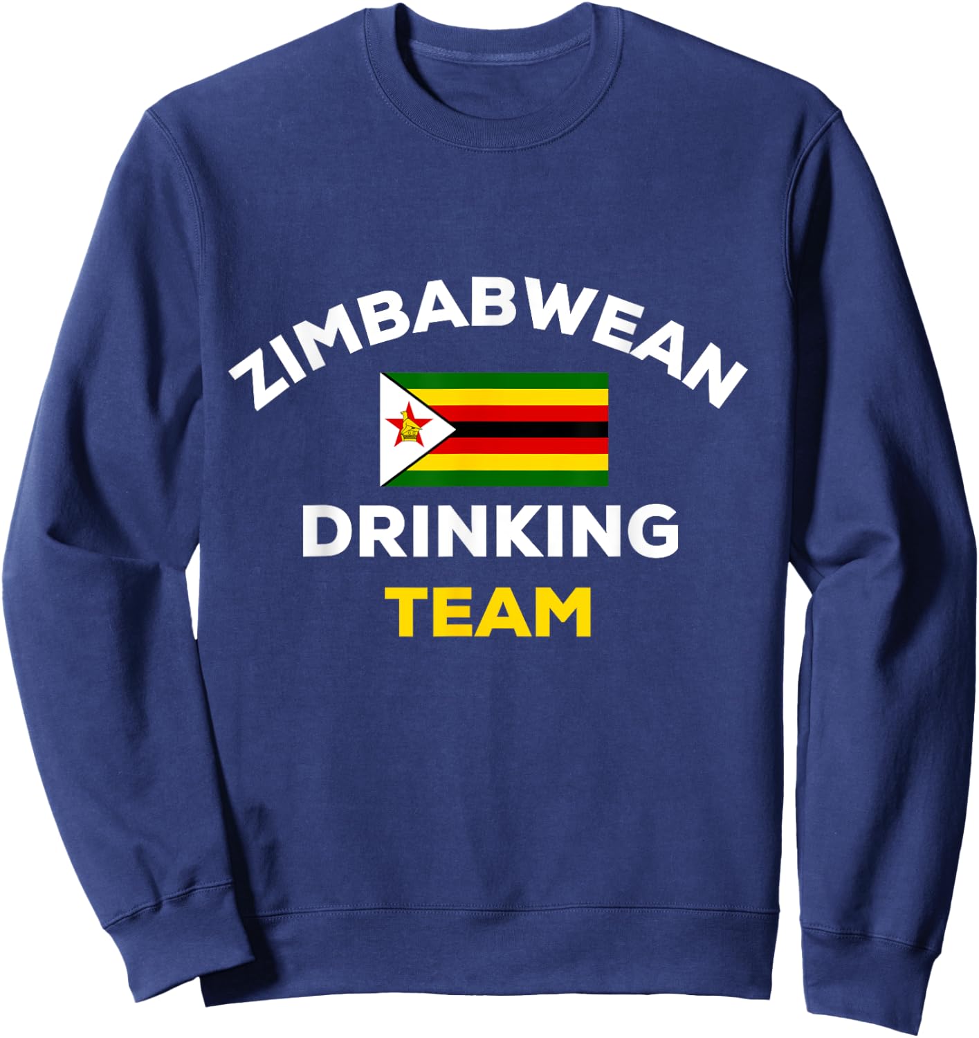 Zimbabwe Zimbabwean Drinking Team Funny Beer Flag Party Sweatshirt - Sweatshirt | Navy