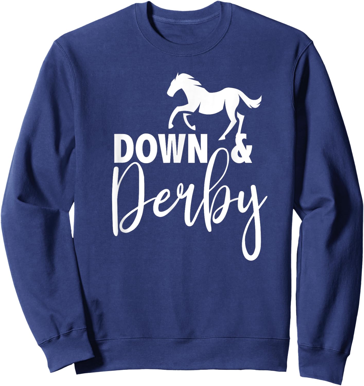 Down And Derby Horse Racing Sweatshirt - Sweatshirt | Navy