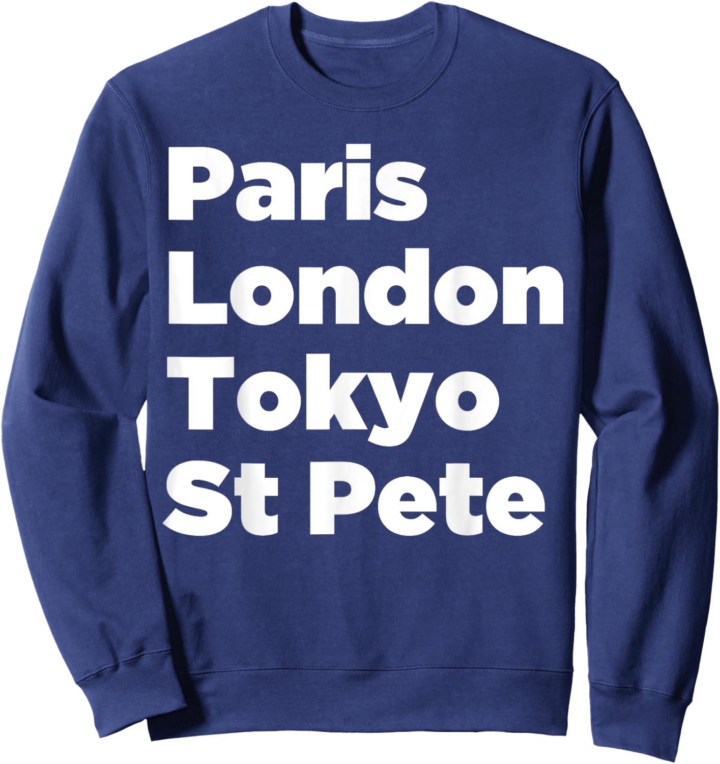 Paris London Tokyo St Pete - Women Youth Sweatshirt - Sweatshirt | Navy