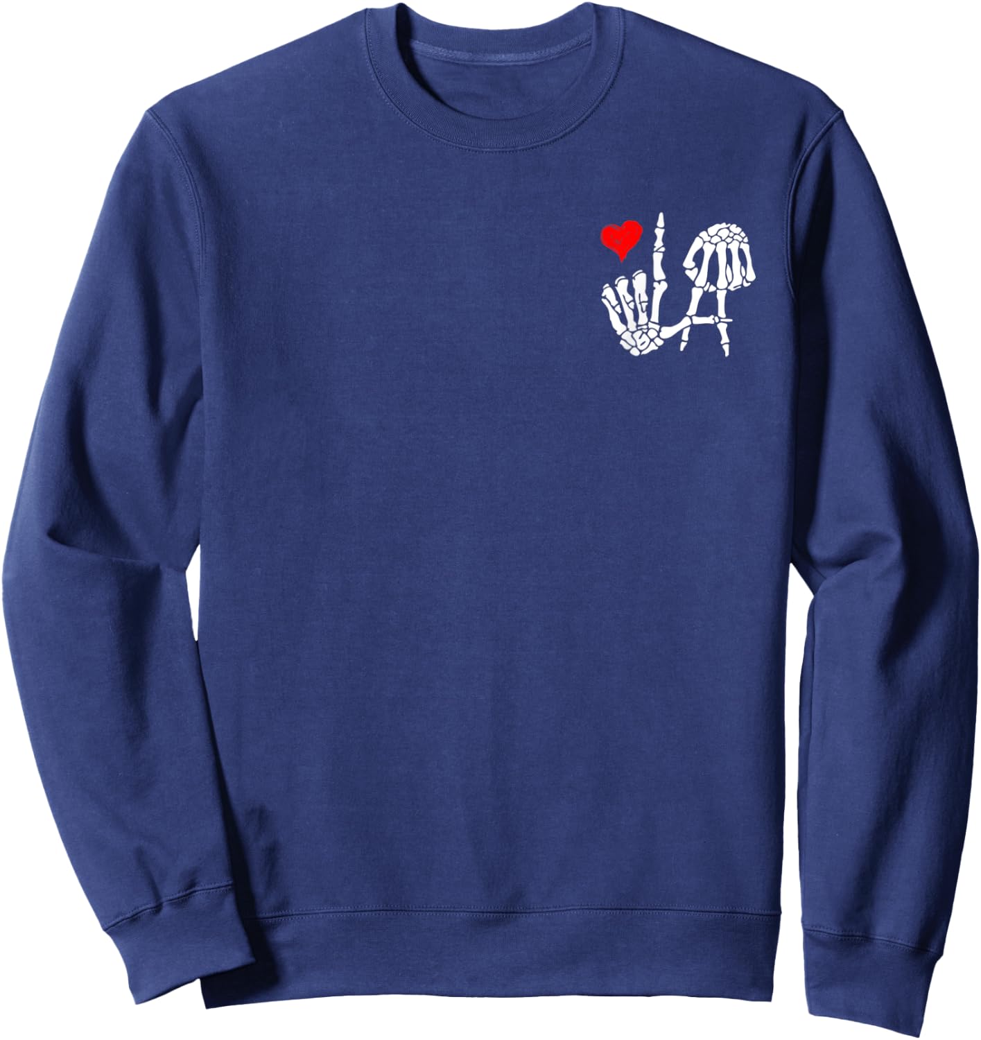 I Love Los Angeles with Skeleton LA Sign Sweatshirt - Sweatshirt | Navy