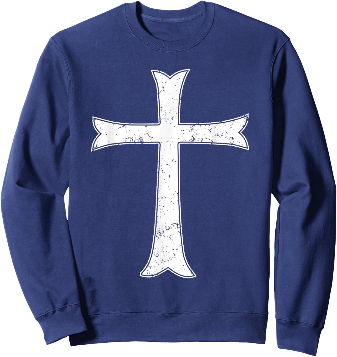 Templar cross crusader knight warrior of Christ history Sweatshirt - Sweatshirt | Navy