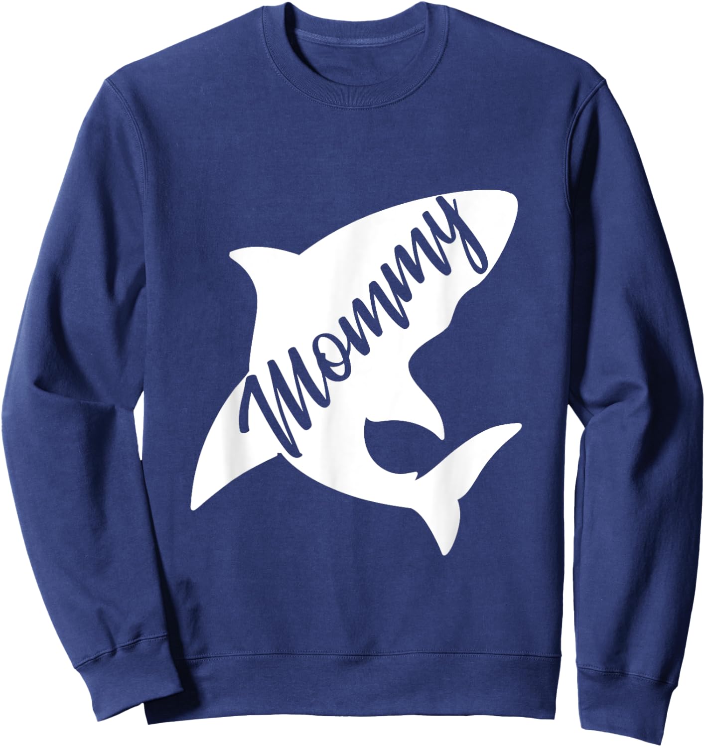 Mommy Shark Matching Family Shirts Shark Sweatshirt - Sweatshirt | Navy