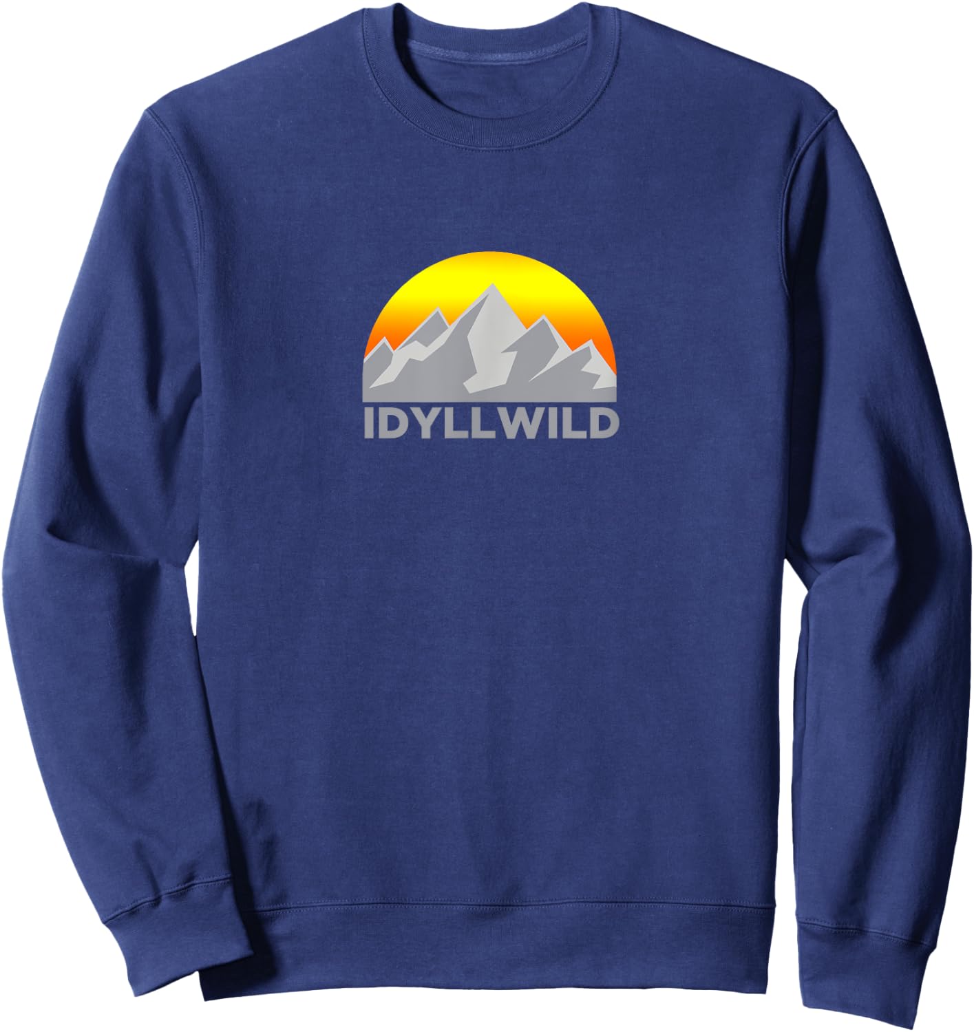Retro Sunrise Mountain - Idyllwild California T Shirt Sweatshirt - Sweatshirt | Navy